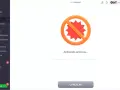 Icono de prohibido con un virus rojo en el centro, indicando que se está activando el antivirus en Mac.