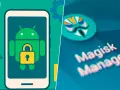 Icono de Android con candado y logo de Magisk, ilustrando el proceso de rootear Android para mayor control.