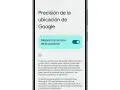 Pantalla de Android para activar ubicación. Opción "Mejorar la precisión de la ubicación" activada.