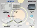 Varios modelos de ont router de marcas como Nokia, Huawei, ZTE y Movistar, cada uno con su nombre y diseño distintivo.