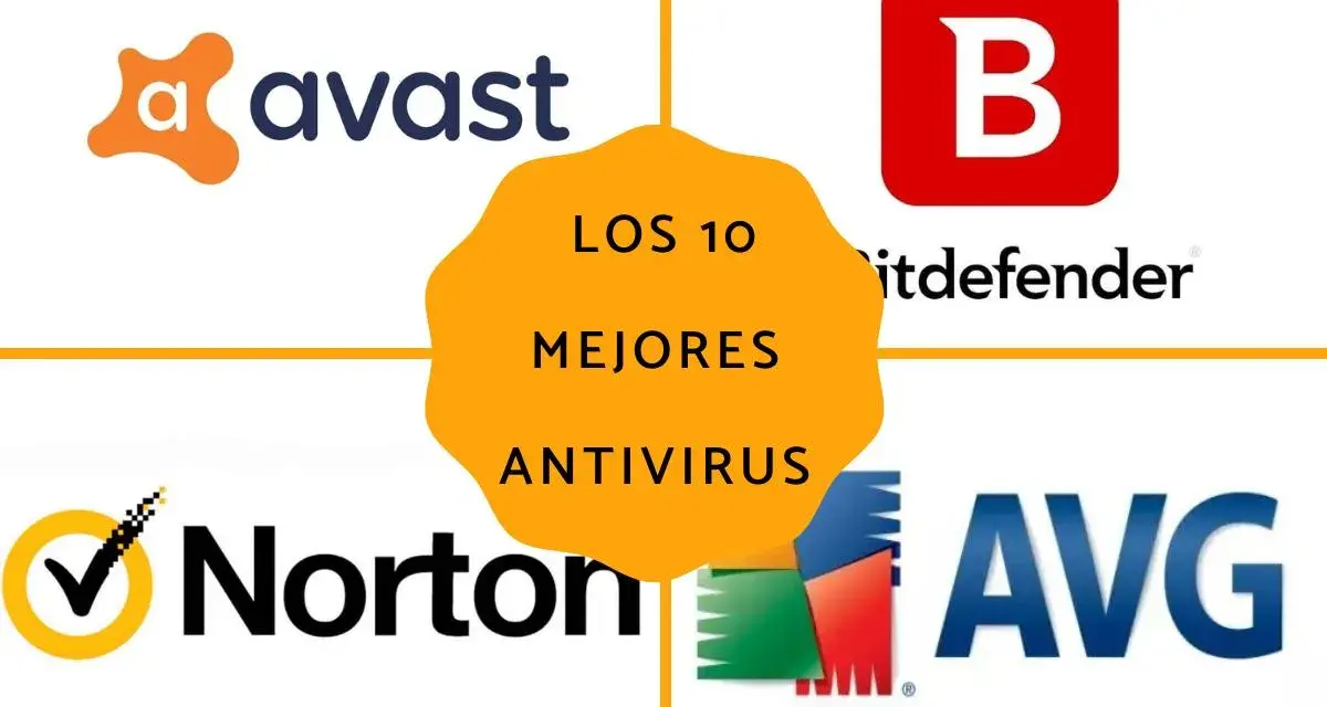 Los 10 mejores antivirus para protegerte de la definición de malware: Avast, Bitdefender, Norton y AVG.