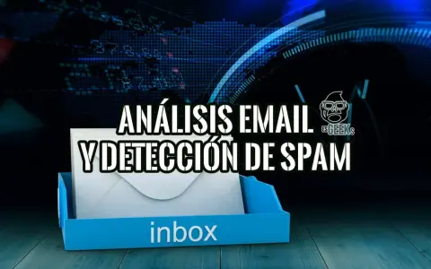 Análisis de email y detección de spam. Bandeja de entrada con sobres y un fondo digital.