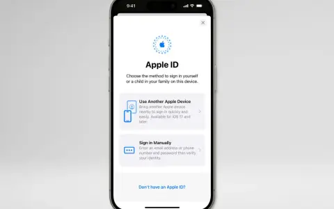 Pantalla de iPhone mostrando opciones para iniciar sesión en Apple ID. Si te preguntas como saber si mi iPhone está hackeado, revisa tu actividad de inicio de sesión.