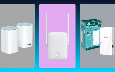 Tres repetidores Wi-Fi: dos blancos cilíndricos, uno blanco Xiaomi y un TP-Link con caja. Aprende como instalar un repetidor de wifi.