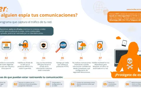 Un sniffer captura tu tráfico de red. Protege tus comunicaciones cifrando tu Wi-Fi y usando HTTPS.