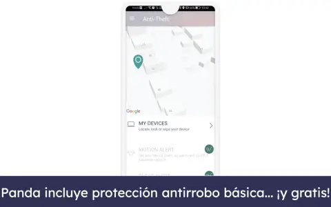 Descargar antivirus gratis para tablet Android en español. La app Anti-Theft muestra un mapa y opciones para localizar tu dispositivo.