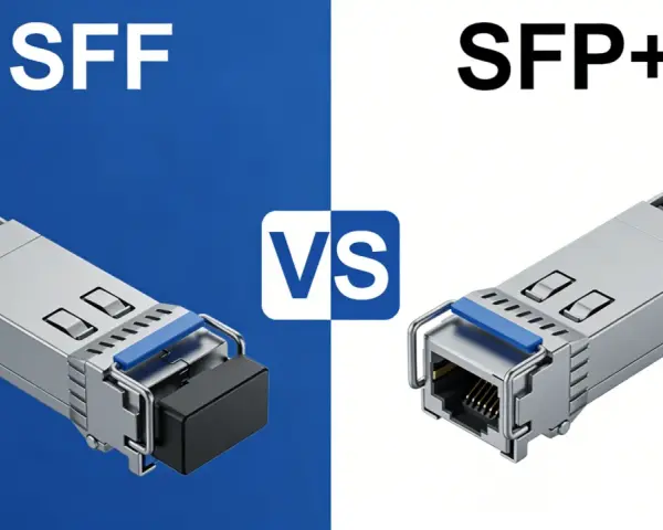 Comparación de módulos SFP y SFP+. El SFP+ es una versión mejorada del SFP, ideal para redes de alta velocidad.