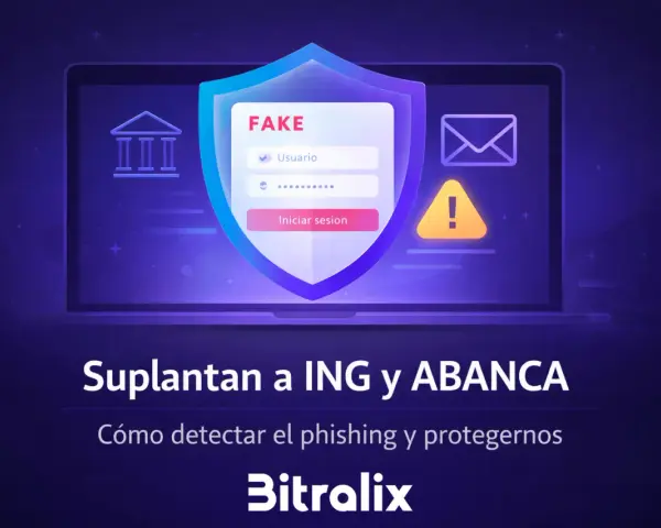 Alerta de phishing: cómo saber si una página es segura. Pantalla de inicio de sesión falsa en un portátil.