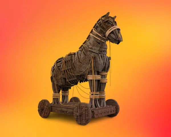 Caballo de madera con ruedas, como el de Troya. Descarga apps con confianza, apkpure es seguro.