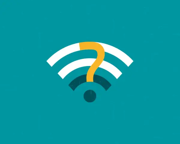 Símbolo de Wi-Fi con un signo de interrogación naranja, ¿problemas con los router?