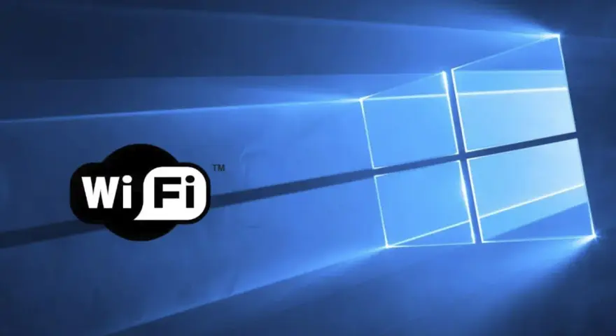 Icono de Wi-Fi sobre fondo azul con logo de Windows. El **dhcp server** asigna IPs para la conexión.