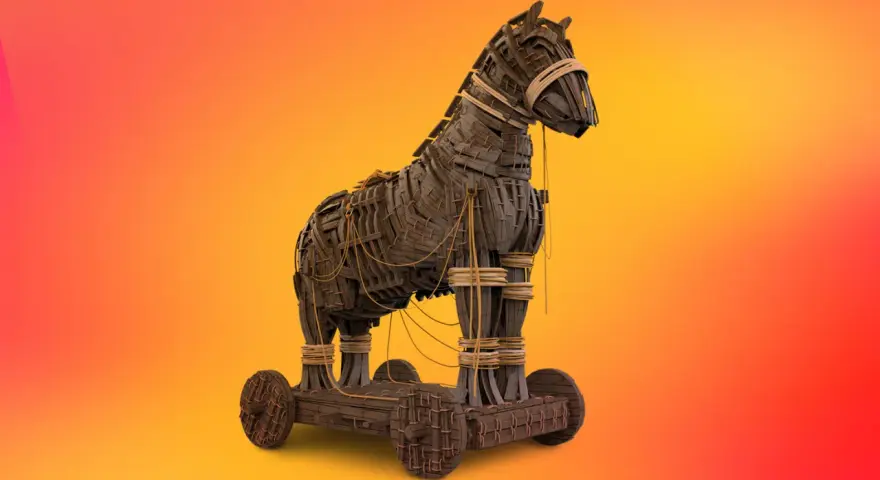 Caballo de madera con ruedas, como el de Troya. Descarga apps con confianza, apkpure es seguro.