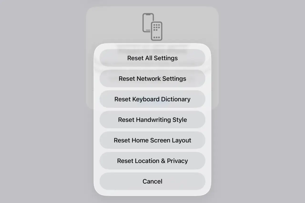 Opciones para eliminar datos del iPhone: restablecer ajustes, red, diccionario, etc.