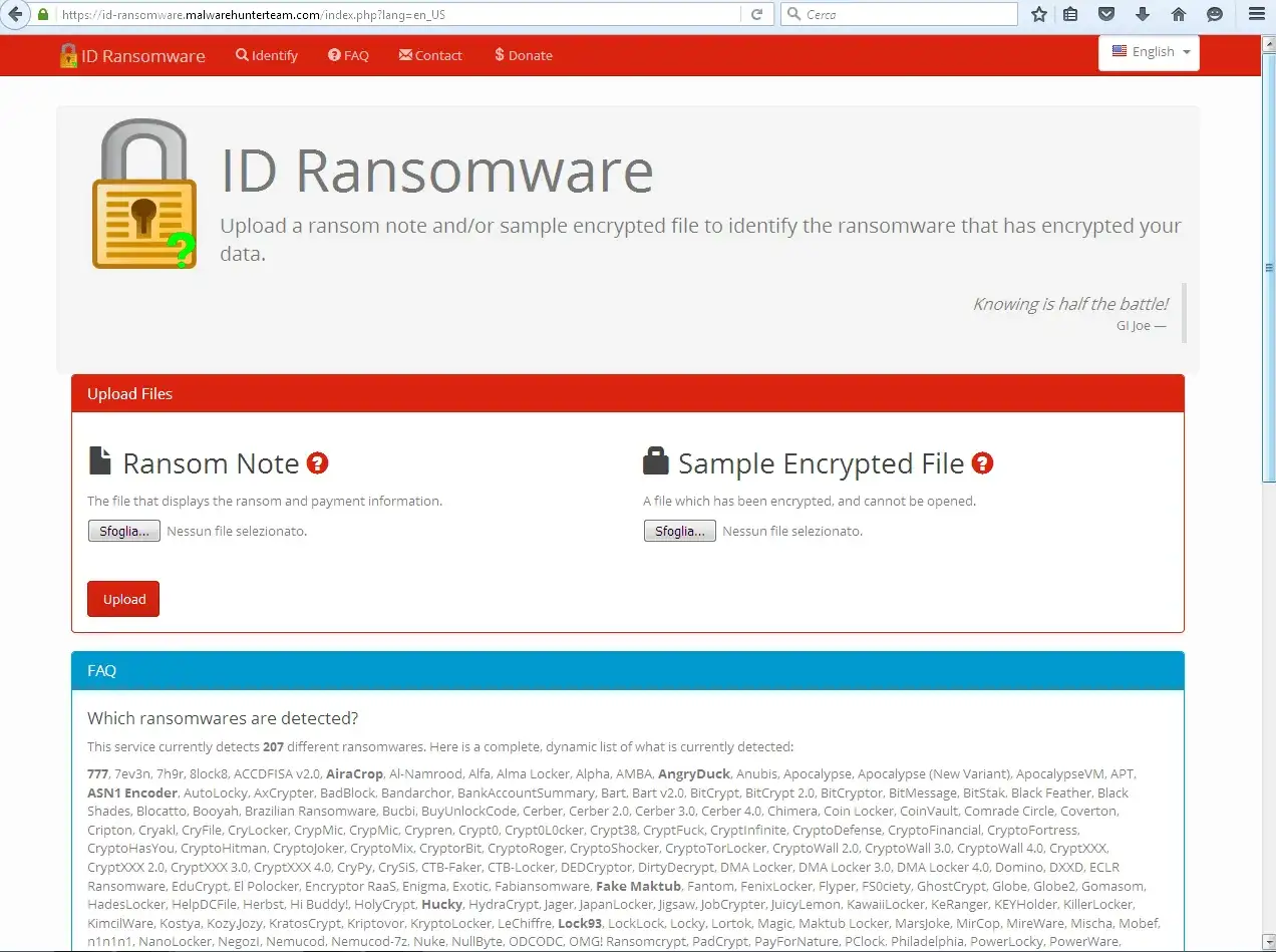 Herramienta para recuperar archivos infectados por cryptolocker. Sube tu nota de rescate o archivo cifrado para identificar el ransomware.