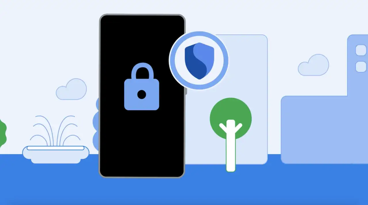 Un móvil bloqueado con un candado y un escudo de seguridad. ¡Ayuda! no encuentro mi movil.